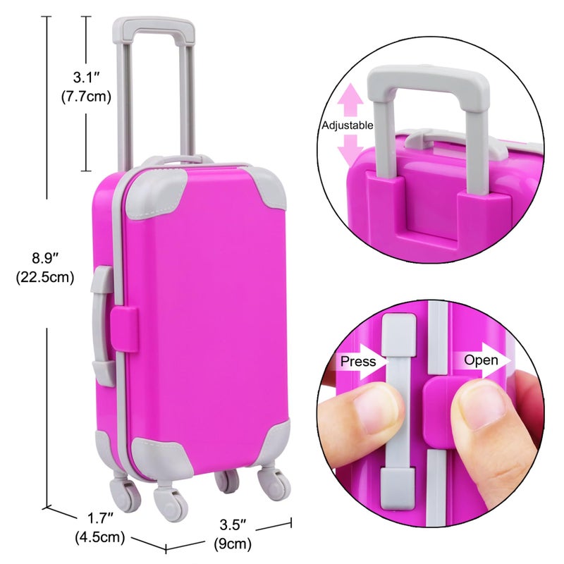 ZITA ELEMENT 24 Pcs 18 Inch Girl Doll Accessories Suitcase Luggage Travel Set Including 18 Inch Doll Clothes Luggage Pillow Blindfold Sunglasses Camera Computer Cell Phone Ipad and Other Stuff - Image 5